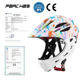 Outdoor Sports Children's Full Face Helmet Balance Bike Scooter Bike Riding Helmet Children's Helmet With Light And Insect Net