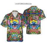 Mickey Mouse Hawaiian Shirt Unisex Casual Button-Up Beach Shirt