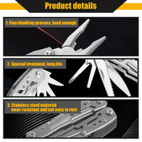 Multifunction Folding Pliers Pocket Knife Pliers Outdoor Camping Survival Hunting Tools Stainless Steel Multi-tool Pocket Knife