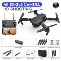 2022 E88Pro RC Drone 4K Professinal With 1080P Wide Angle HD Camera Foldable RC Helicopter WIFI FPV Height Hold Gift Toy - Jack's Clearance