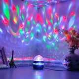 Starry Sky Galaxy Lamp Projector LED Night Light Remote Control Sound Active 5V USB Charging 7 Modes for Kids Room  Party Decor