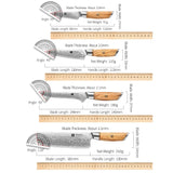 XINZUO 1-8pcs Kitchen Knife Set 73 Layers Custom Damascus Steel 15°±1 Per Side Steel Blade with Olive Wood Handle