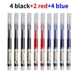 10Pcs/set High Quality Needle Type Gel Pens Straight Liquid Ballpoint Pen Kawaii Stationery School Office Supplies Writing