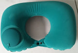 Inflatable U-Shaped Travel Pillow with Milk Silk Cover