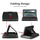 Wireless Rear View Backup Camera - 4.3" Foldable Monitor, Car Reverse Parking Kit