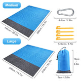 2x2.1m Outdoor Camping Mat  Folding Waterproof Pocket Beach Blanket Mattress Portable Lightweight Mat Picnic Mat Sand Beach Mat