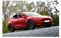 1:24 Tesla Model Y Model 3 Model S Metal Alloy Diecast Toy Car Model Sound And Light Children's Toy Collectibles Birthday Gifts