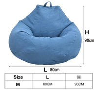 Large Small Lazy Sofas Cover Chairs Without Filler Linen Cloth Lounger Seat Bean Bag Pouf Puff Couch Tatami Living Room