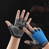 Men Cycling Bicycle Gloves Half Finger Gym Gloves Women Mitten Breathable Anti-slip Glove Fitness Sport Training Gloves