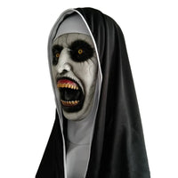 Horror Scary Nun Latex Mask for Halloween Cosplay