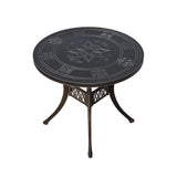 2024 Newest Outdoor Patio Dining square table Chairs Metal cast aluminium Round Table Furniture for Garden Yard