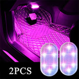 2PCS Magnetic Touch Light Car Roof Magnet Ceiling Led Camper Car Interior Lighting USB Charging Touch Activated LED Lights