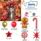 Christmas Balloon Garland Kit – Party Decor with Santa & Gifts