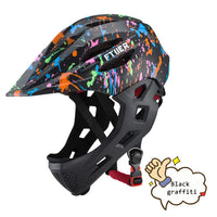 Outdoor Sports Children's Full Face Helmet Balance Bike Scooter Bike Riding Helmet Children's Helmet With Light And Insect Net