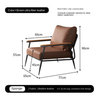 X&D Nordic Simple Leisure Chair Living Room Single Sponge Leisure Chair Light Luxury Italian Minimalist Tiger Chair Balcony Sofa