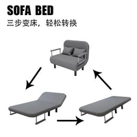 Grey Simple Folding Sofa Bed Apartment Small Family Simple Reclining Chair Single Folding Sofa Bed 2023