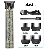 T9 LCD Electric Hairdresser Oil Shaving Head Electric Pusher Carving Electric Pusher Clipper Hair Precision Trimmer for Men Care