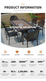 2024 Newest Outdoor Patio Dining square table Chairs Metal cast aluminium Round Table Furniture for Garden Yard