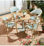 Simple Garden Furniture Sets Outdoor Table and Chair Three-piece Set French Outdoor Dining Room Sets Home Garden Table and Chair