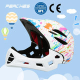 Outdoor Sports Children's Full Face Helmet Balance Bike Scooter Bike Riding Helmet Children's Helmet With Light And Insect Net