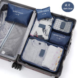 6pcs/Set Travel Bag Packing Cube System Durable 6 Pieces One Set Large Capacity Of Bags Unisex Clothing Sorting Organize Bag