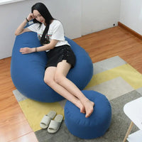 Lazy Sofa Cover Bean Bag Lounger Chair Sofa Seat Living Room Furniture Without Filler Beanbag Sofa Bed Pouf Puff Couch Tatami