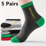 10pairs Breathable Cotton Sports Stockings Men Bamboo Fiber Autumn and Winter Men Socks Sweat Absorption Deodorant Business Sox