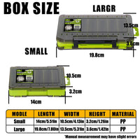 Fishing Tackle Box 14 Compartments Fishing Accessories Lure Hook Storage Case Double Sided Fishing Tool Organizer Boxes