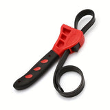 1Pcs 6inch Belt Wrench Oil Filter Puller Strap Spanner Chain Wrench Strap Opener, Adjustable Disassembly Tool