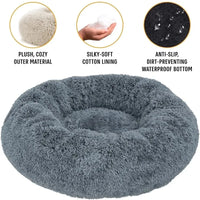 Round Dog Bed Winter Warm Cat Bed Plush Basket for Dog Washable Pet Bed for Small Medium Large Dog Sofa Cat