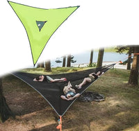 Portable Triangle Hammock - Multi-Person Aerial Mat for Outdoor Camping and Sleep