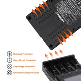 LiitoKala Lii-PD2 LII-PD4 Battery Charger for 18650 26650 21700 18350 AA AAA 3.7V/3.2V/1.2V Lithium NiMH Batteries