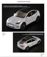 1:24 Tesla Model Y Model 3 Model S Metal Alloy Diecast Toy Car Model Sound And Light Children's Toy Collectibles Birthday Gifts