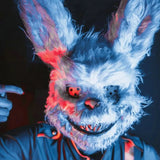 Bloody Plush Bunny Mask for Halloween Horror