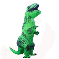 T Rex Velociraptor Inflatable Costume Mascot Cosplay Tirano Saurio Rex Dino Halloween For Women Men Kid Cosplay Funny Suit