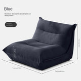 X&D Corduroy Material High Resilience Lazy Sofa Lie Sleep Small Room Balcony Leisure Lounge Chair Bedroom Single Relaxation Sofa