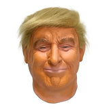 Realistic Donald Trump Latex Mask with Yellow Wig – Halloween Party Cosplay Headgear