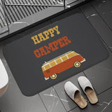 Non-slip Washable Kitchen Mat - Happy Campers Design, Absorbent Bathroom Rug, Caravan Doormat