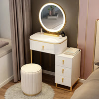 A Set Makeup Dressing Table with Mirror Slate Furniture Girl Bedroom Bedside Storage Cabinet Integrated Minimalist Makeup Vanity Jack's Clearance