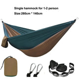 Solid Color Parachute Hammock with Hammock straps and Black carabiner Camping Survival travel Double Person outdoor furniture Jack's Clearance