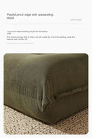 X&D Corduroy Material High Resilience Lazy Sofa Lie Sleep Small Room Balcony Leisure Lounge Chair Bedroom Single Relaxation Sofa