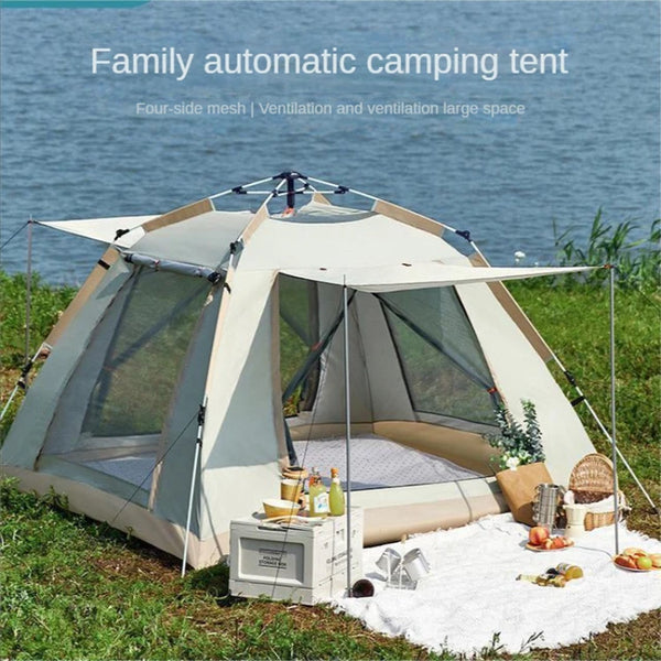 Automatic Quick Open Tent Rainfly Waterproof Camping Tent Family Outdoor Instant Setup Tent with Carring Bag Jack's Clearance