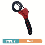 1Pcs 6inch Belt Wrench Oil Filter Puller Strap Spanner Chain Wrench Strap Opener, Adjustable Disassembly Tool