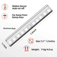 LED Night Light PIR Motion Sensor 9cm/19cm Closet Cabinet Corridor Lights Wireless Night Lamp Kitchen Stair Luminaria Lighting