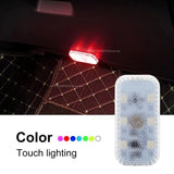 Mini 5V LED Touch Light - Wireless Car Interior Lighting with USB Charging Rechargeable for Roof Ceiling Reading Door Foot Trunk