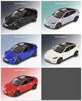 1:24 Tesla Model Y Model 3 Model S Metal Alloy Diecast Toy Car Model Sound And Light Children's Toy Collectibles Birthday Gifts