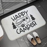 Non-slip And Washable Kitchen Mat Happy Campers Balcony Hallway Floor Bath Carpet Absorbent Bathroom Rug Mats Doormats