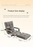 Lazy Sofa Bedroom Bay Window Folding Sofa Bed Can Lie Down and Sit on A Single Sofa Office Rest Sofa Chair