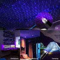 Mini LED Car Roof Star Night Light Projector Atmosphere Galaxy Lamp USB Decorative Adjustable for Auto Roof Room Ceiling Decor