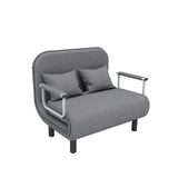 Grey Simple Folding Sofa Bed Apartment Small Family Simple Reclining Chair Single Folding Sofa Bed 2023